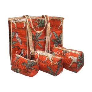 COTTON PRINTED TOTES AND SLINGS