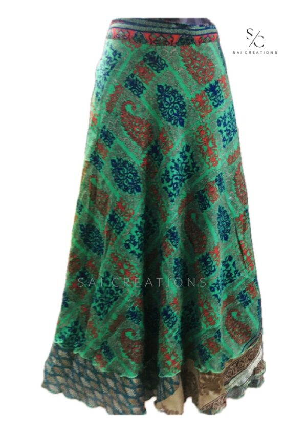 VINTAGE SILK SARI WRAP SKIRTS