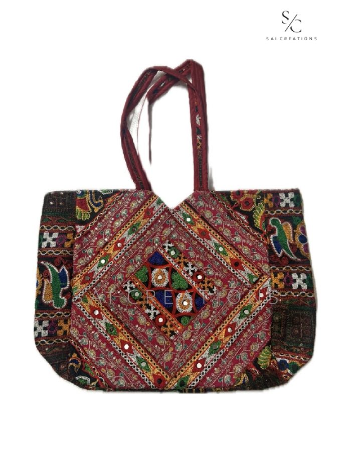 HANDMADE EMBROIDERED BOHO TOTE BAGS