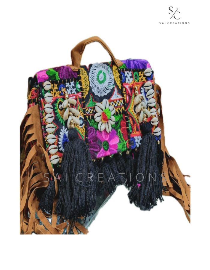 HANDMADE EMBROIDERED BOHO TOTE BAGS